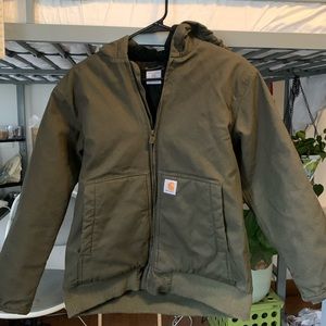 Womens S or child’s XL Carhartt outdoors Coat Jacket Green